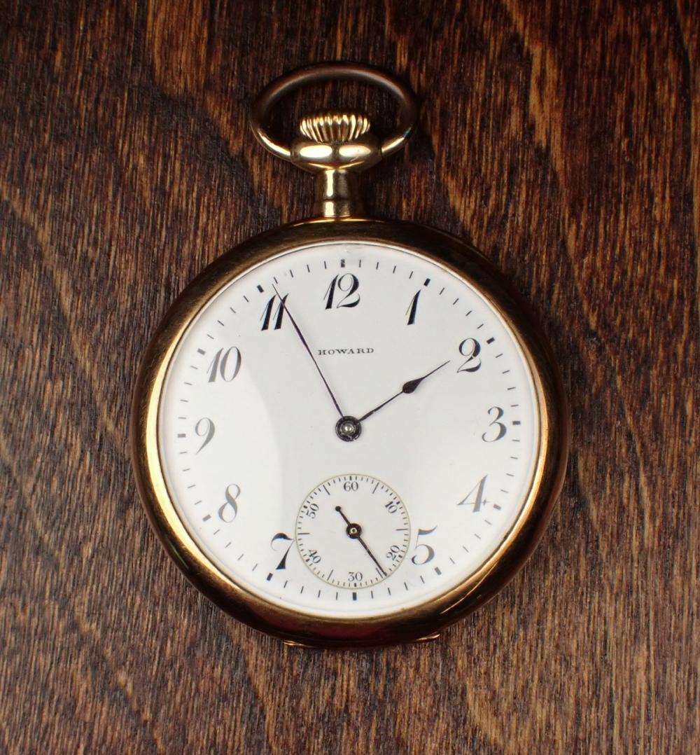 Appraisal: E HOWARD OPEN FACE POCKET WATCH model having hour minute