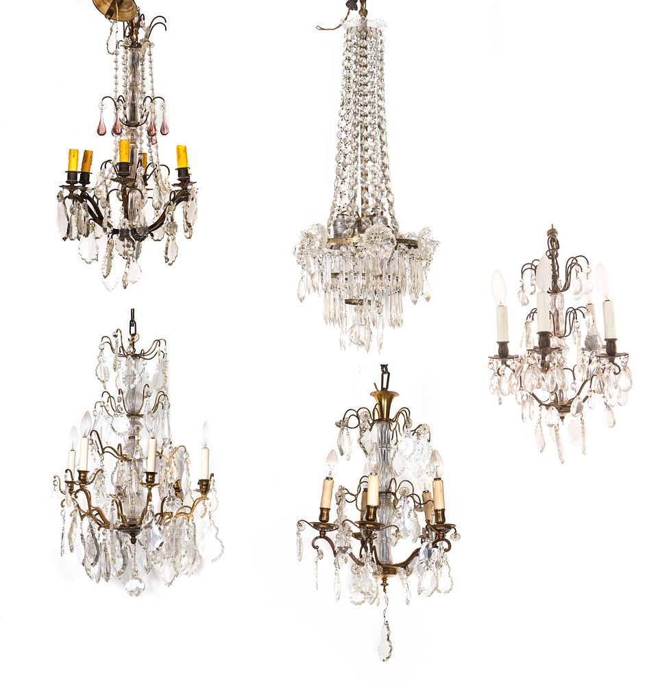 Appraisal: Antique Baccarat Crystal Chandeliers Crystal Chandelier