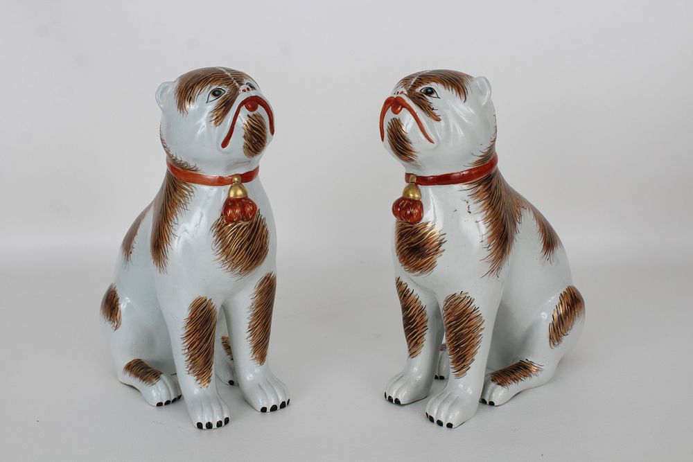 Appraisal: Mottahedeh Porcelain Cats Mottahedeh Porcelain Cats Lowestoft Reproduction Marked on