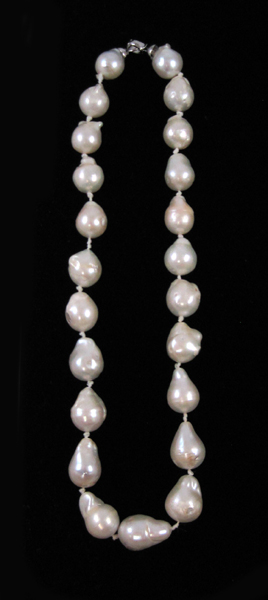 Appraisal: PRINCESS LENGTH BAROQUE PEARL NECKLACE measuring - inches in length