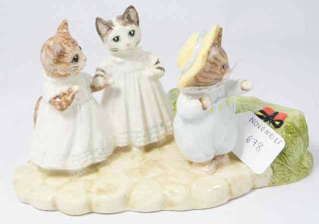 Appraisal: Beswick Beatrix Potter Tableau Figure Mittens Tom Kitten and Moppet