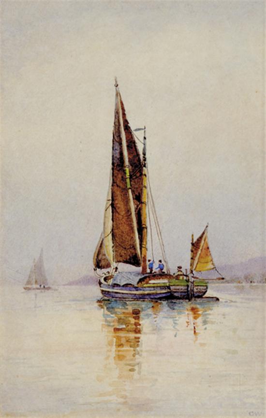 Appraisal: Charles Mayes Wigg British - AN AFTERNOON SAIL watercolor framed