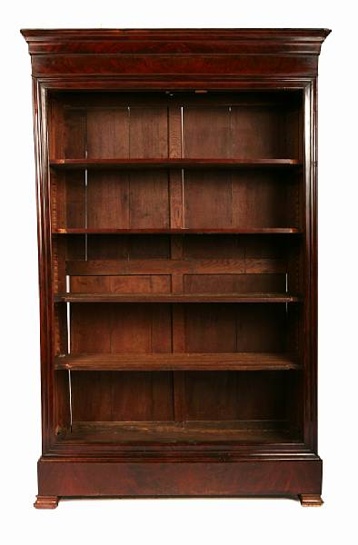 Appraisal: A Louis Philippe mahogany bookcase height ft in width ft