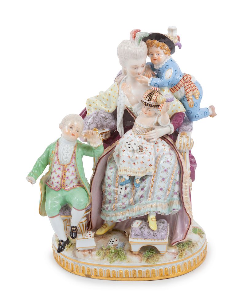 Appraisal: A Meissen Porcelain Figural Group Height inches A Meissen Porcelain