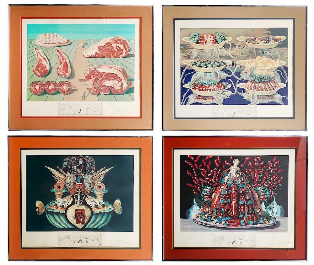 Appraisal: Dali Lithos from Series 'Les Diners de Gala' Salvador Dali