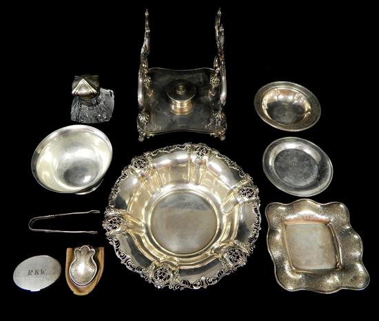 Appraisal: SILVER mostly sterling including Tiffany and Gorham and one piece