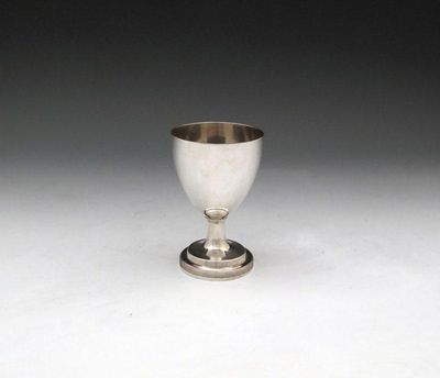 Appraisal: A small George III silver goblet by Thomas Morley London