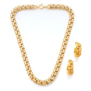 Appraisal: Cartier k Yellow Gold Jewelry Suite Including a Cartier k