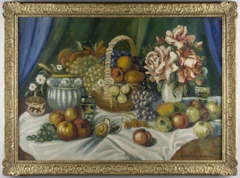 Appraisal: Franz Rvovaler Cont th c Still Life oil on canvas