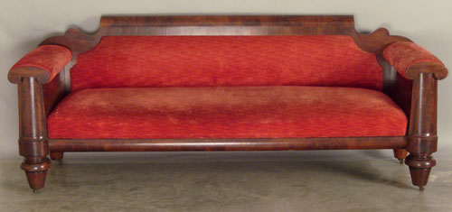 Appraisal: Empire mahogany sofa mid th c