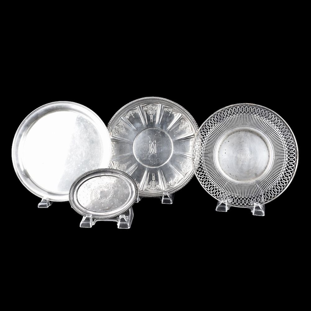 Appraisal: Four Sterling Silver Dishes Grouping of Four Sterling Silver Dishes