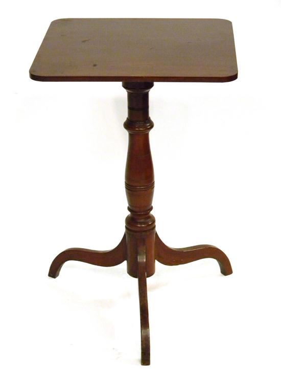 Appraisal: Candlestand c oblong top with rounded corners tripod spider leg