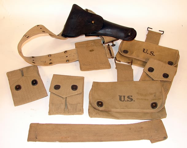 Appraisal: Lot consists of a US WWI Colt holster mounted on