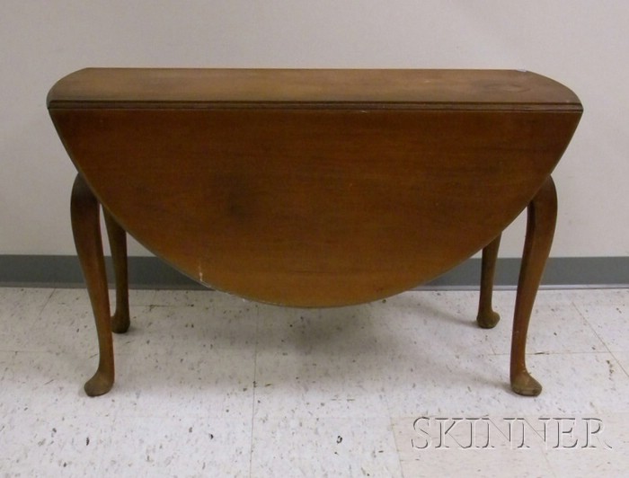 Appraisal: Queen Anne Style Mahogany Drop-leaf Table ht lg in