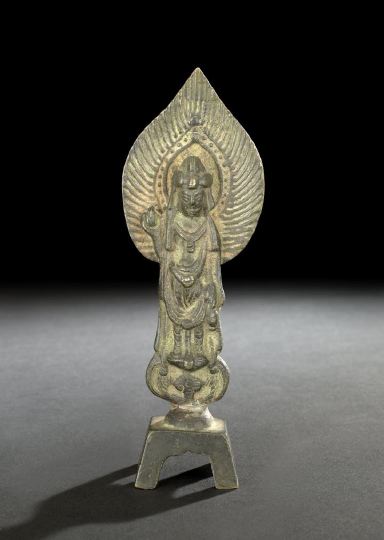 Appraisal: Chinese Bronze Votive Figure of a Buddhist Deity Tang Dynasty