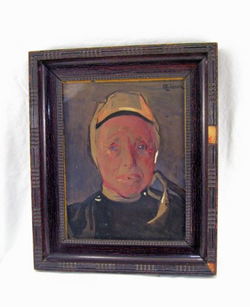 Appraisal: Framed Portrait by Lucien Simon - Lucien Simon was born