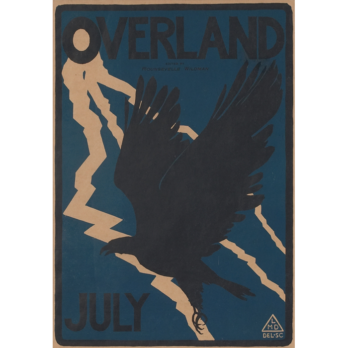 Appraisal: Maynard Dixon American - ''Overland Monthly July '' woodblock poster