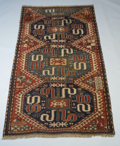 Appraisal: Caucasian Style Tribal Carpet Caucasian Style Tribal Carpet rd Quarter