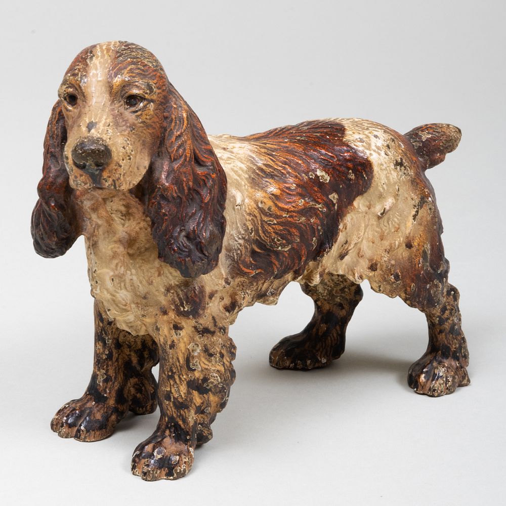 Appraisal: Austrian Cold Painted Model of a Bronze Spaniel x x