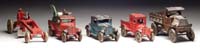 Appraisal: FIVE ASSORTED CAST IRON VEHICLES Included in this lot is