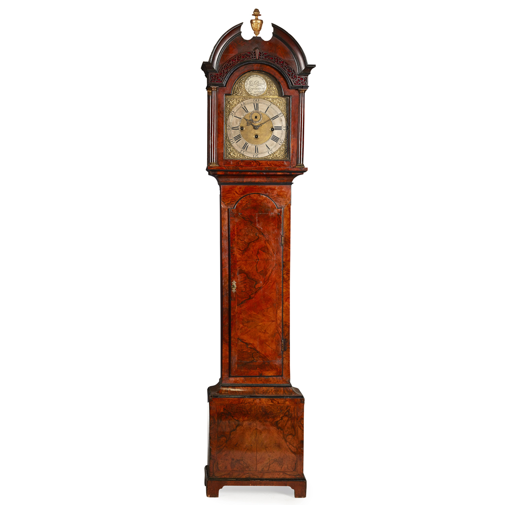 Appraisal: SCOTTISH GEORGE III WALNUT AND EBONISED CHIMING LONGCASE CLOCK JOHN