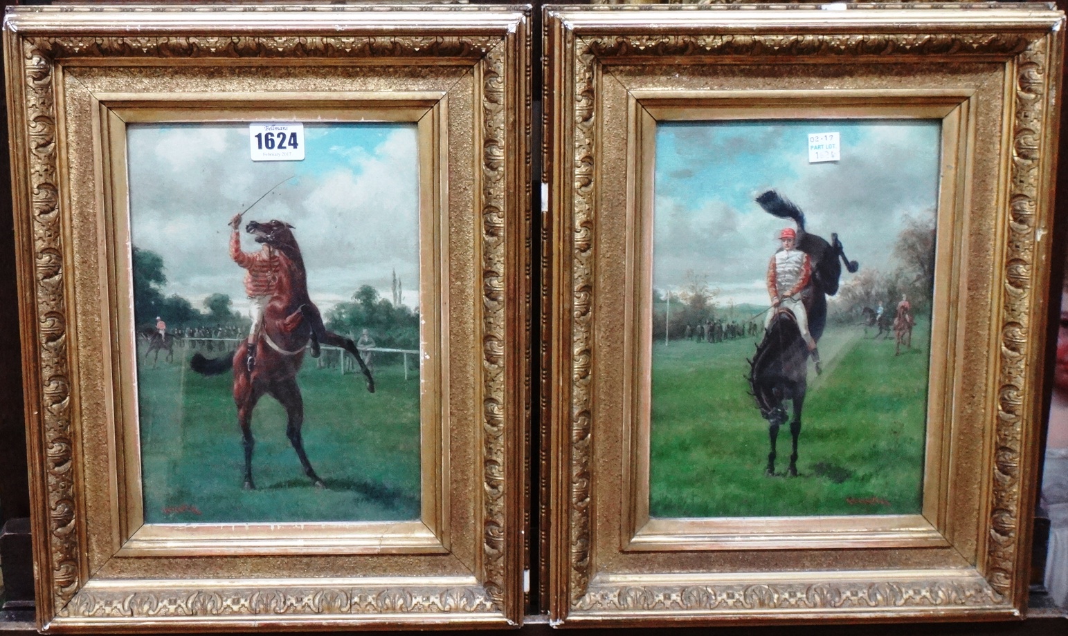 Appraisal: Alfred Charles Havell - Rearing horse Bucking horse a pair