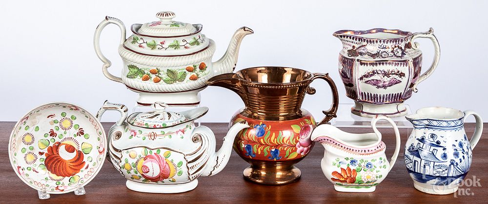 Appraisal: English ceramics to include lustre pitcher etc English ceramics to