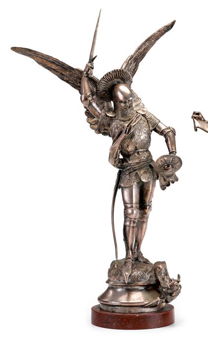 Appraisal: Emmanuel Fremiet French - michael and the devil Bronze silver