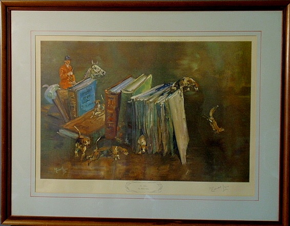 Appraisal: - Framed and matted Michael Lyne print Ex Libris pencil