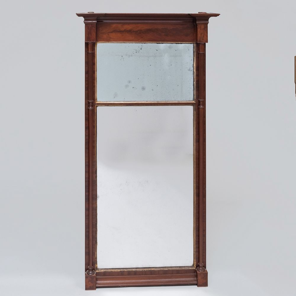 Appraisal: Large Federal Mahogany and Parcel-Gilt Pier Mirror ft in x