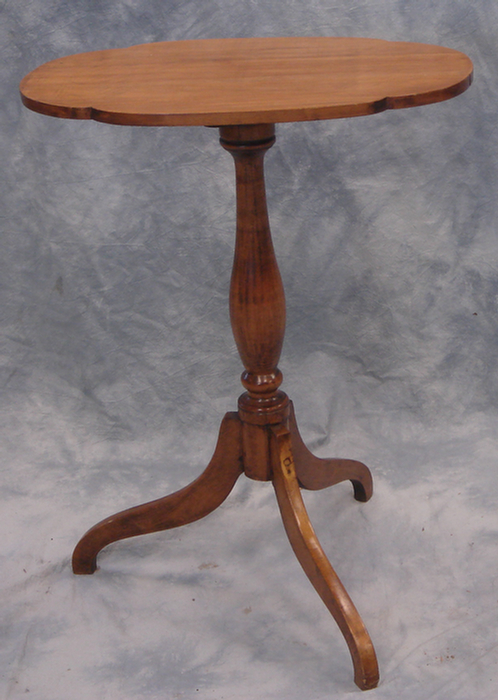 Appraisal: Maple spider leg candlestand repairs x h Estimate -