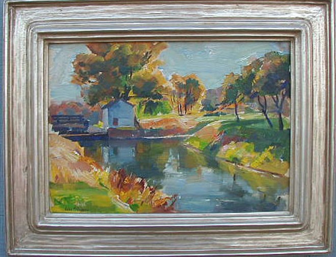 Appraisal: John Folinsbee New Hope Lock oil on canvas board x