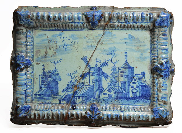 Appraisal: A LATE TH EARLY TH CENTURY DUTCH DELFTWARE MOULDED RECTANGULAR