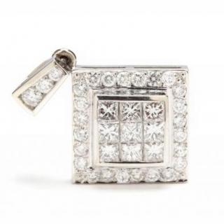 Appraisal: KT White Gold and Diamond Pendant pendant in a stepped