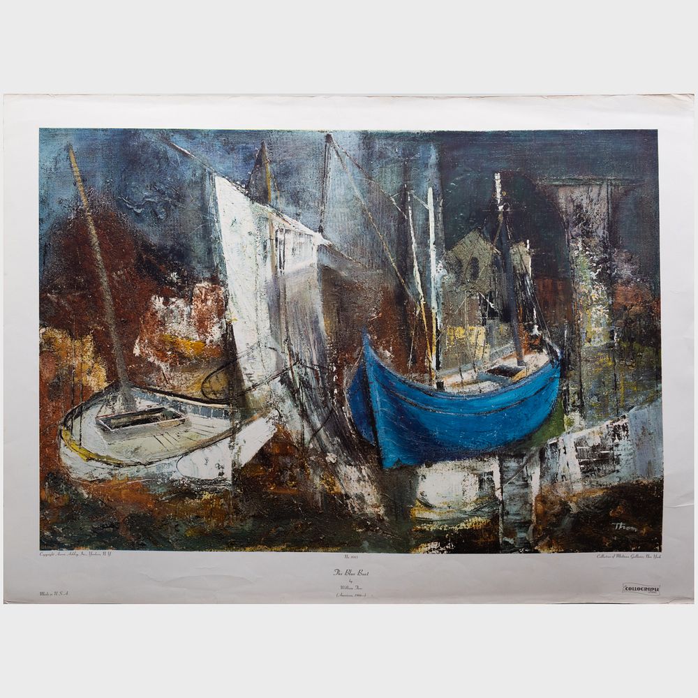 Appraisal: After William Thon - The Blue Boat Two Impressions Two