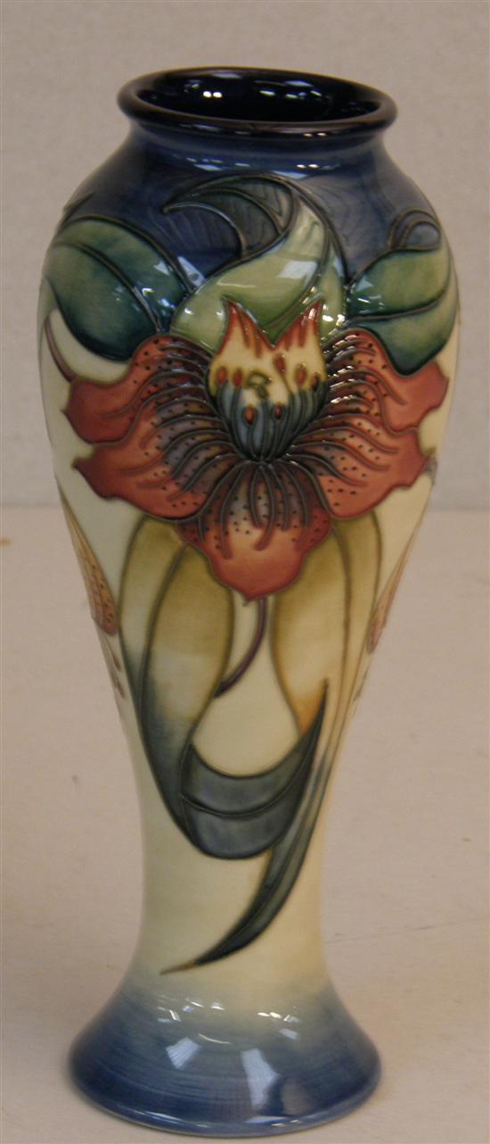 Appraisal: Moorcroft 'Anna lily' pattern vase modern of baluster form in