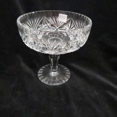 Appraisal: Cut Crystal Tall Compote excellent