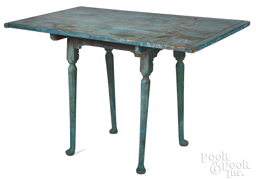 Appraisal: New England Queen Anne painted pine tavern table l New