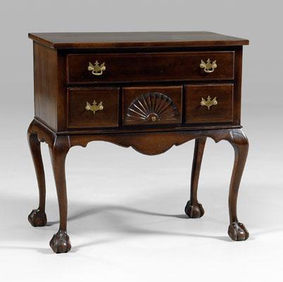 Appraisal: Chippendale style dressing table mahogany with fan-carved central drawer and