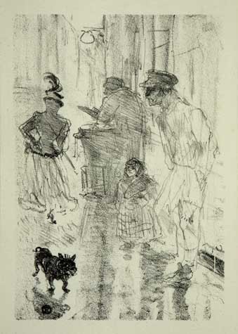 Appraisal: HENRI TOULOUSE-LAUTREC La Marchand de Marrons Lithograph x mm x