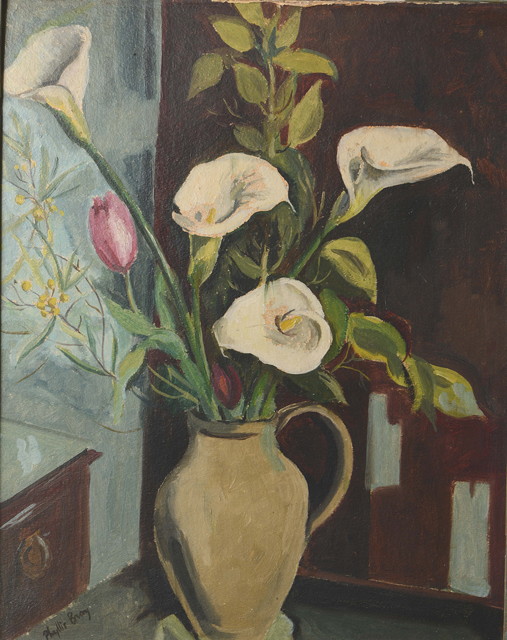 Appraisal: Phyllis Bray British - Still life with liliessigned lower left