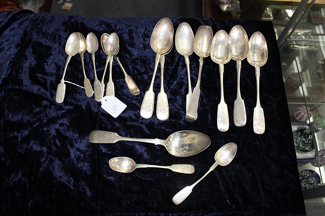 Appraisal: A QUANTITY OF VARIOUS TH CENTURY RUSSIAN SILVER SPOONS with