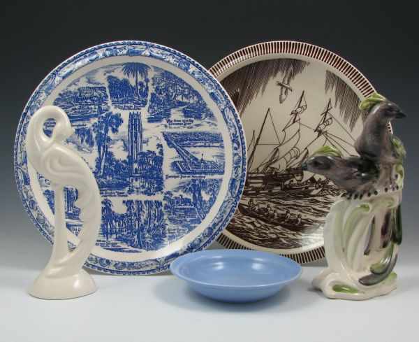 Appraisal: Five pieces of pottery including Moby Dick and Florida Empire