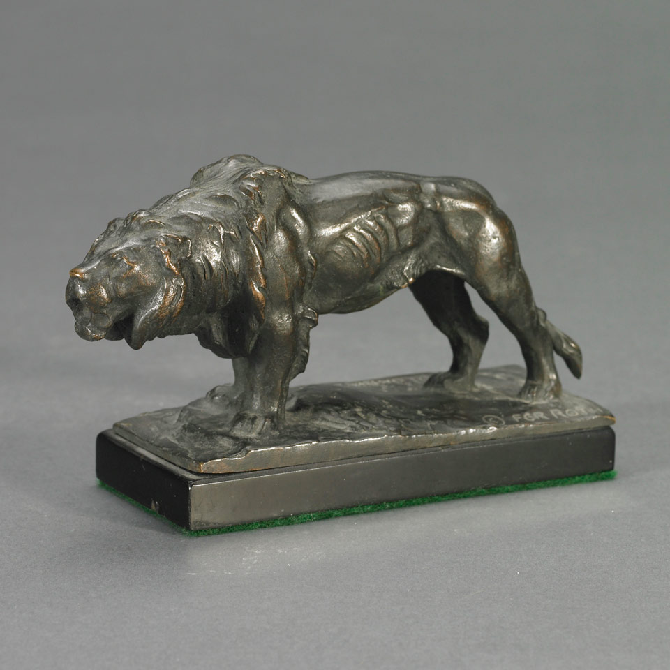 Appraisal: COLUMBIA LION Federick George Richard Roth American - small patinated