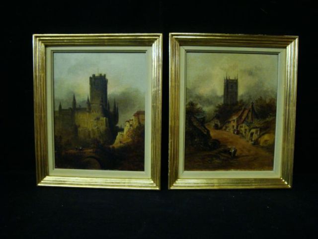 Appraisal: FOLEY Henry Pair O C of European Towns Each signed