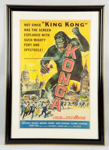 Appraisal: Konga Movie Poster Nicely framed and matted under plexiglass Strong