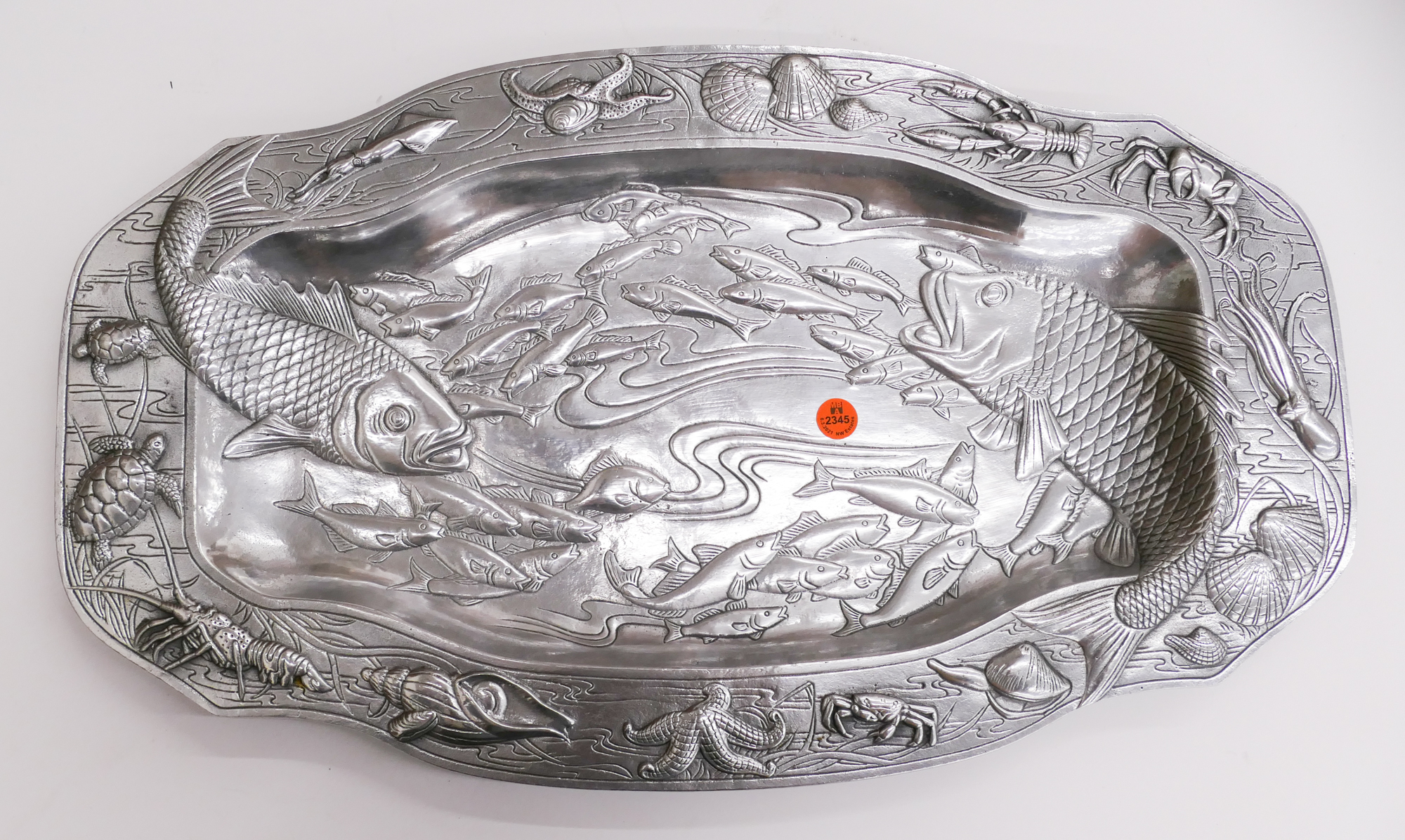 Appraisal: Arthur Court Pewter Seafood Platter- x ''