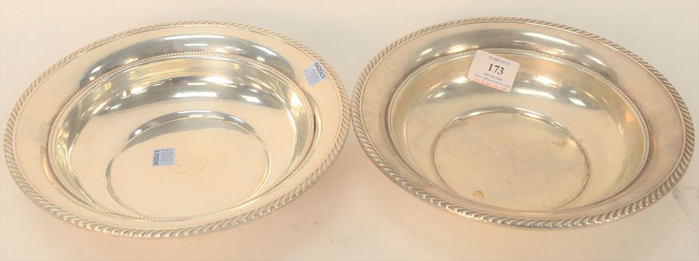 Appraisal: Pair of Gorham Sterling Silver Bowls diameter inches t oz