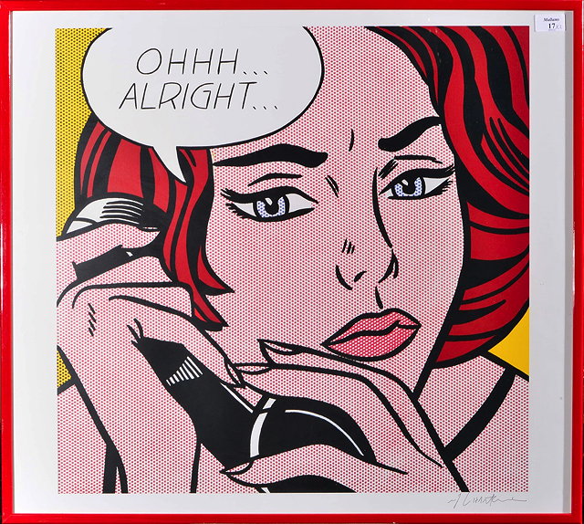 Appraisal: AFTER ROY LICHTENSTEIN'OHHH Alright ' print in colours x cm