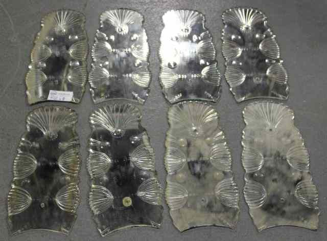 Appraisal: Set of Vintage Mirrored Cut Glass Sconce Backs No sconces